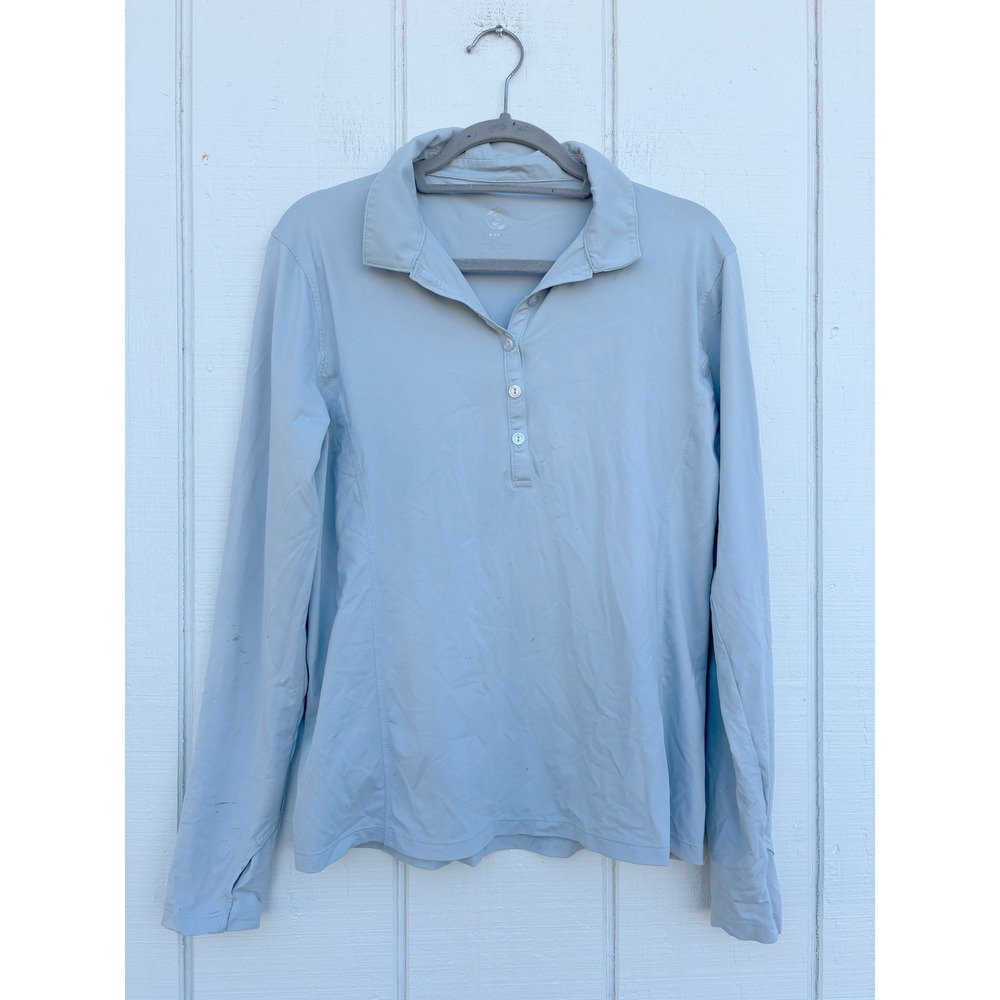 Bloquv Outdoor Long Sleeve Polo Shirt Womens Large UV‎ Activewear sz L